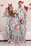 Pyjama familial une pièce gris motif de Noël assorti