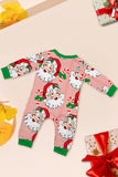 Ensemble pyjama de Noël imprimé à manches longues à rayures rouges