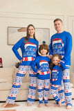 Ensemble pyjama de Noël à manches longues imprimé bleu