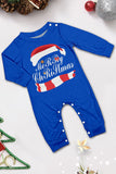 Ensemble pyjama de Noël à manches longues imprimé bleu