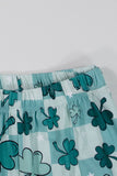 Pyjama familial assorti à manches courtes imprimé bleu clair