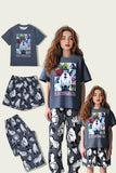 Pyjama familial assorti à imprimé animalier gris foncé