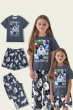 Pyjama familial assorti à imprimé animalier gris foncé