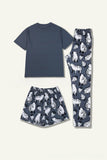 Pyjama familial assorti à imprimé animalier gris foncé