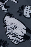 Pyjama familial assorti à imprimé animalier gris foncé
