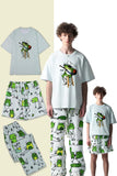 Vert clair Mignon Animal Print Pyjama familial assorti