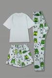 Vert clair Mignon Animal Print Pyjama familial assorti