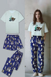 Pyjama familial assorti à imprimé animal vert clair