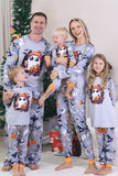 Pyjama familial d’Halloween à manches longues imprimé gris