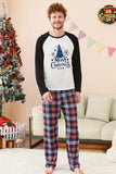 Pyjama de Noël familial imprimé arbre noir et blanc