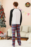 Pyjama de Noël familial imprimé arbre noir et blanc