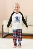 Pyjama de Noël familial imprimé arbre noir et blanc