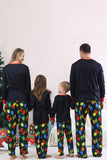 Ampoule marine imprimée à manches longues Pyjama de famille assorti