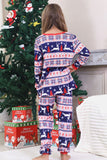 Pyjama de Noël familial à imprimé d’hiver rouge