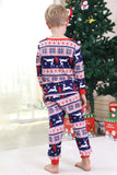 Pyjama de Noël familial à imprimé d’hiver rouge