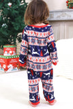 Pyjama de Noël familial à imprimé d’hiver rouge