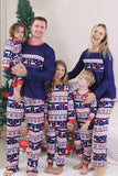 Pyjama de Noël familial à imprimé d’hiver rouge