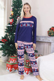 Pyjama de Noël familial à imprimé d’hiver rouge