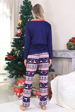 Pyjama de Noël familial à imprimé d’hiver rouge