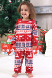 Pyjama de Noël familial à imprimé d’hiver rouge
