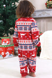 Pyjama de Noël familial à imprimé d’hiver rouge