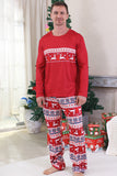 Pyjama de Noël familial à imprimé d’hiver rouge