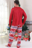 Pyjama de Noël familial à imprimé d’hiver rouge