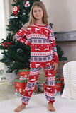 Pyjama de Noël familial à imprimé d’hiver rouge