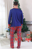Pyjama familial assorti à carreaux à carreaux bleu royal