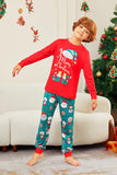 Pyjama assorti familial à imprimé Joyeux Noël rouge