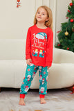 Pyjama assorti familial à imprimé Joyeux Noël rouge