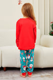 Pyjama assorti familial à imprimé Joyeux Noël rouge