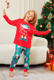 Pyjama assorti familial à imprimé Joyeux Noël rouge