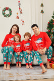 Pyjama assorti familial à imprimé Joyeux Noël rouge