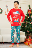 Pyjama assorti familial à imprimé Joyeux Noël rouge