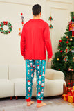 Pyjama assorti familial à imprimé Joyeux Noël rouge