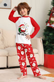 Pyjama assorti familial à imprimé Père Noël rouge