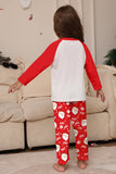 Pyjama assorti familial à imprimé Père Noël rouge