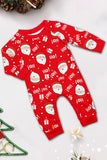 Pyjama assorti familial à imprimé Père Noël rouge