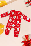 Pyjama assorti familial à imprimé Père Noël rouge