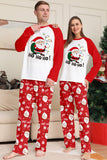 Pyjama assorti familial à imprimé Père Noël rouge