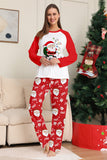 Pyjama assorti familial à imprimé Père Noël rouge