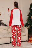Pyjama assorti familial à imprimé Père Noël rouge