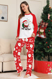 Pyjama assorti familial à imprimé Père Noël rouge