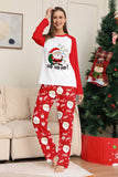 Pyjama assorti familial à imprimé Père Noël rouge