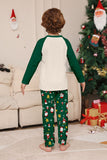 Vert foncé Noël imprimé Père Noël famille pyjama assorti