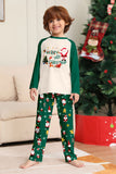 Vert foncé Noël imprimé Père Noël famille pyjama assorti