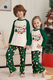 Vert foncé Noël imprimé Père Noël famille pyjama assorti