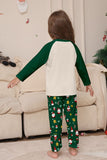Vert foncé Noël imprimé Père Noël famille pyjama assorti