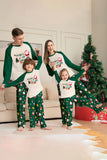 Vert foncé Noël imprimé Père Noël famille pyjama assorti